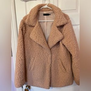 Teddy bear pink shacket